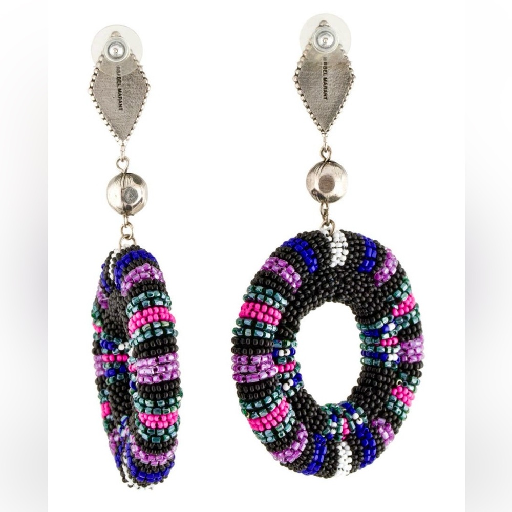 🌺🎉HP🎉🌺 NWT Isabel Marant Beaded Hoop Chandeliers - Picture 16 of 16